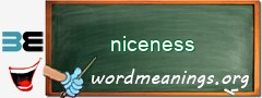 WordMeaning blackboard for niceness